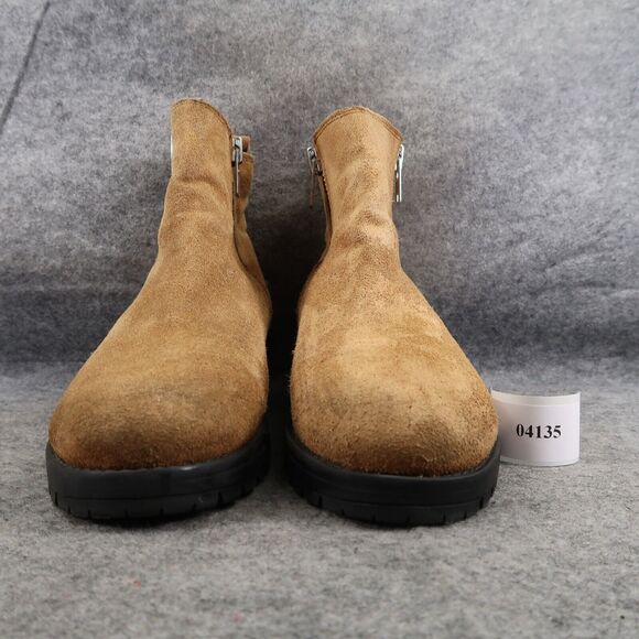 Urban Outfitters Shoes Womens 9 Bootie Fashion Leather Double Zip Moto Lifestyle - Picture 3 of 16